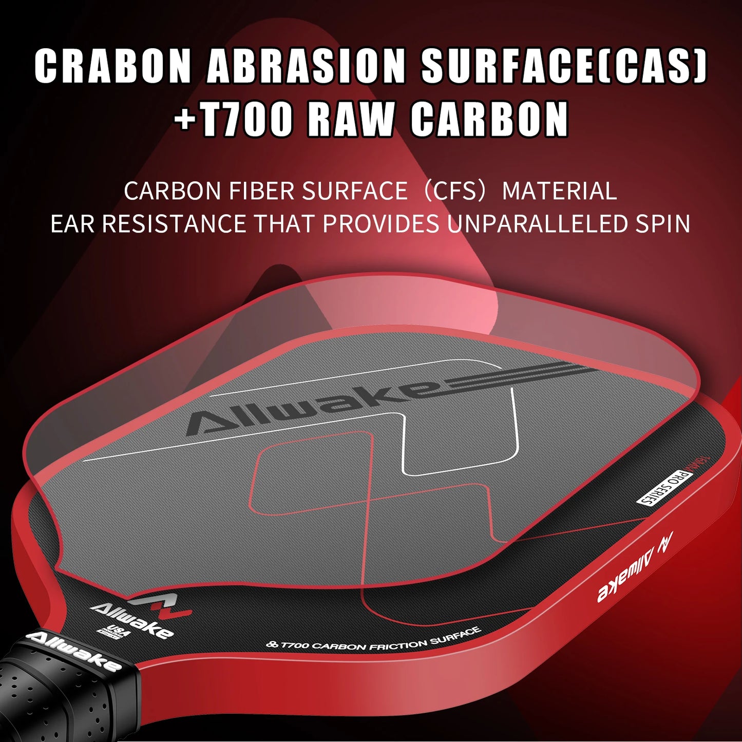 ALLWAKE Pickleball Paddles, Friction Surface Pickleball Rackets, Pickle Ball Paddle for Men and Women-3