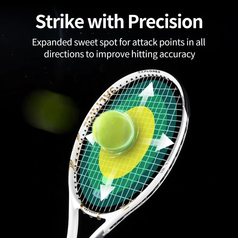 Tennis Racket Series Carbon Fiber Tennis Racket With Free Bag 50-60lbs Lightweight Grips Full Carbon for Pro Tennis Player-3