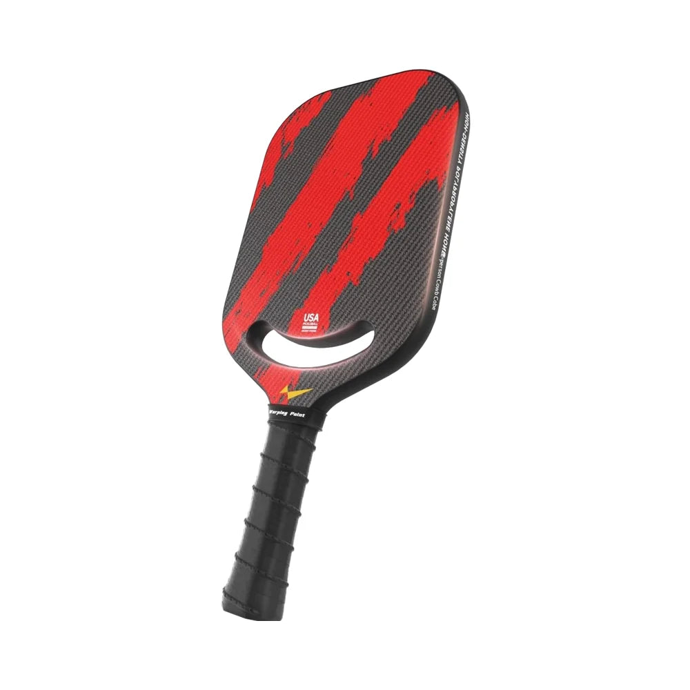 Warping Point Ascent Pickleball Paddles | Carbon Fiber Racket Aero Throat | Textured Grit Surface | Hexa Polymer Core | Designed-0