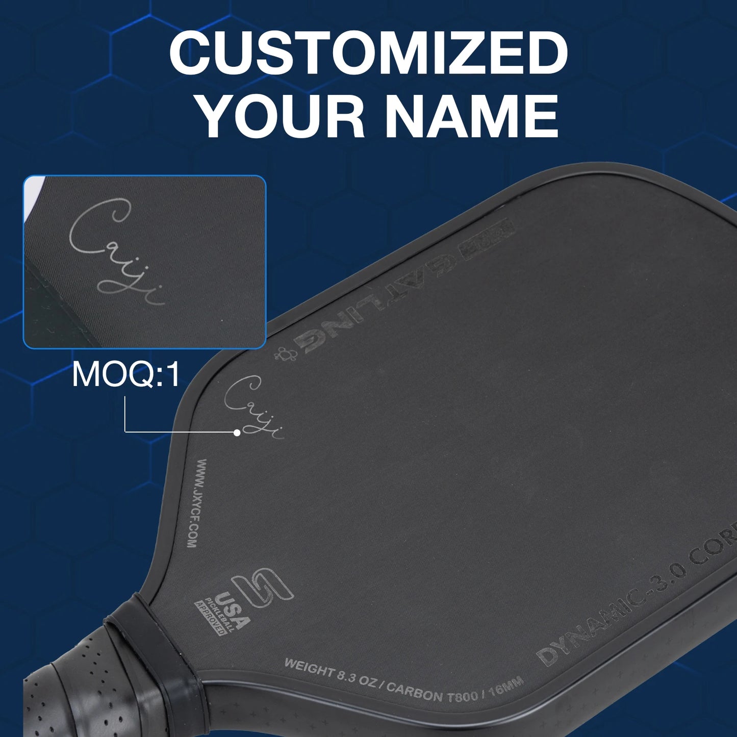 JUSAIN Factory GEN 5 Pickleball Paddle Power Technology Using  T800 Carbon Fiber Paddle-4