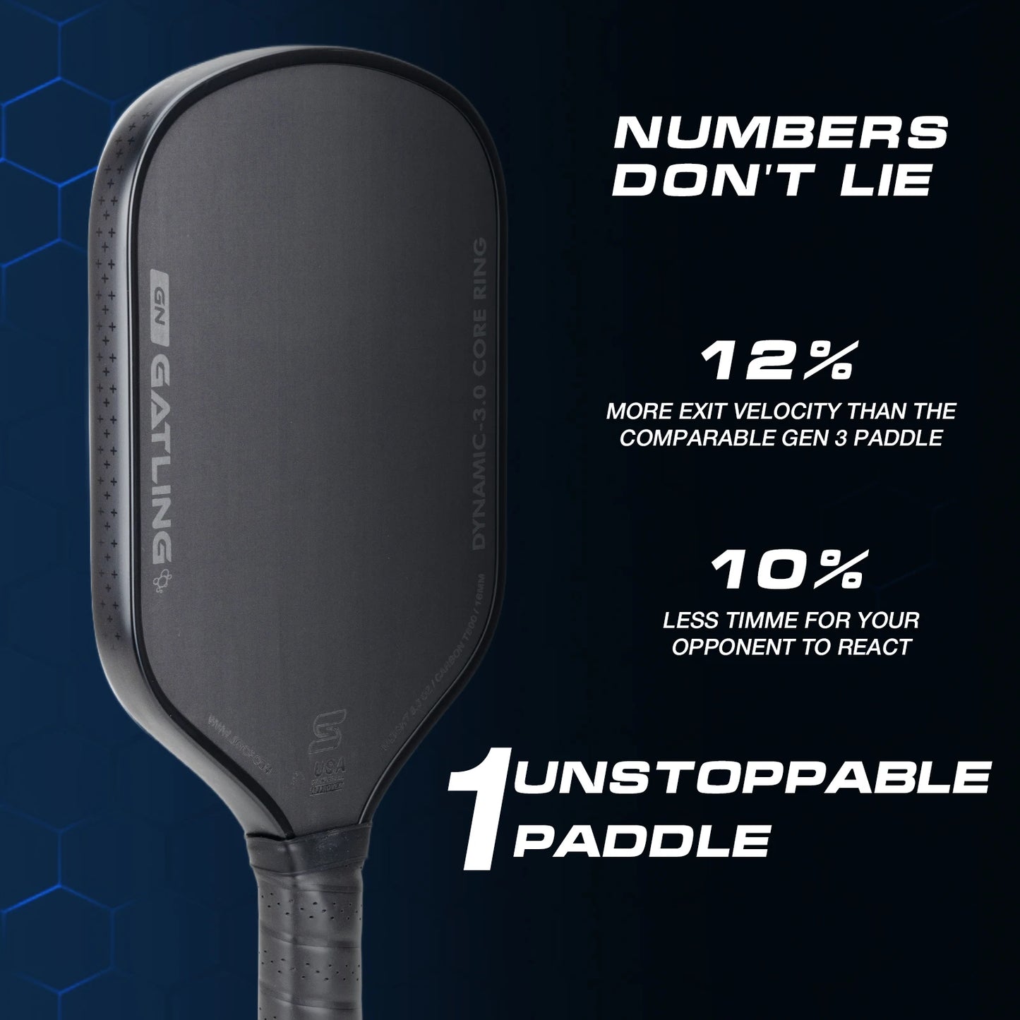 JUSAIN Factory GEN 5 Pickleball Paddle Power Technology Using  T800 Carbon Fiber Paddle-5