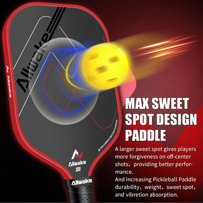 ALLWAKE Pickleball Paddles, Friction Surface Pickleball Rackets, Pickle Ball Paddle for Men and Women-4