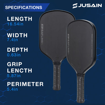 JUSAIN Factory GEN 5 Pickleball Paddle Power Technology Using  T800 Carbon Fiber Paddle-1