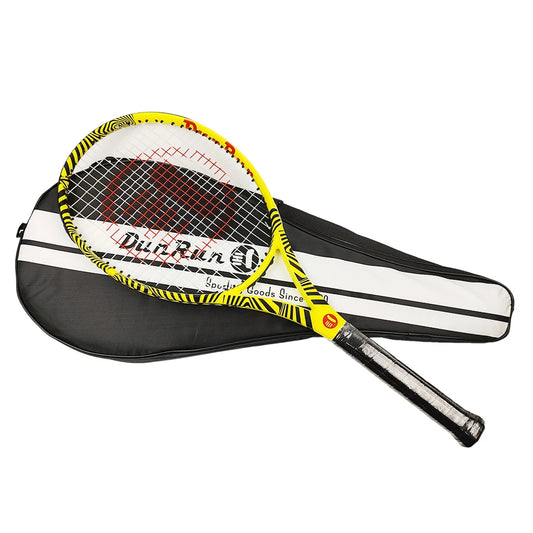 Custom 27-Inch Professional Tennis Training Racket Lightweight Graphite Carbon Fiber Wood Nylon Including Tennis Racket Cover-0